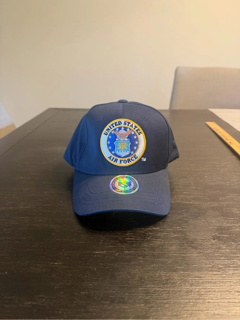United States Air Force Navy Blue Embroidered Baseball Cap